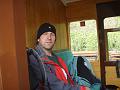 Steve on steam train